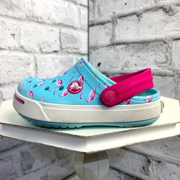 Crocs Bayaband Flamingo Slip On Clog Sandals - Picture 1 of 8